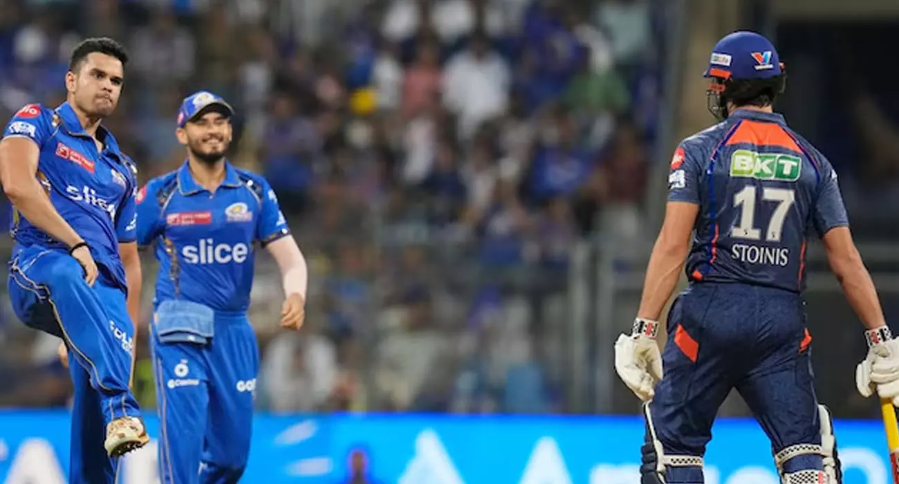 സ്റ്റോയിനിസിനെ ഞെട്ടിച്ച് അർജുൻ ടെണ്ടുൽക്കർ; ഒടുവിൽ പരിക്കേറ്റ് മടക്കം- വീഡിയോ സ്റ്റോയിനിസിനെ ഞെട്ടിച്ച് അർജുൻ ടെണ്ടുൽക്കർ; ഒടുവിൽ പരിക്കേറ്റ് മടക്കം- വീഡിയോ