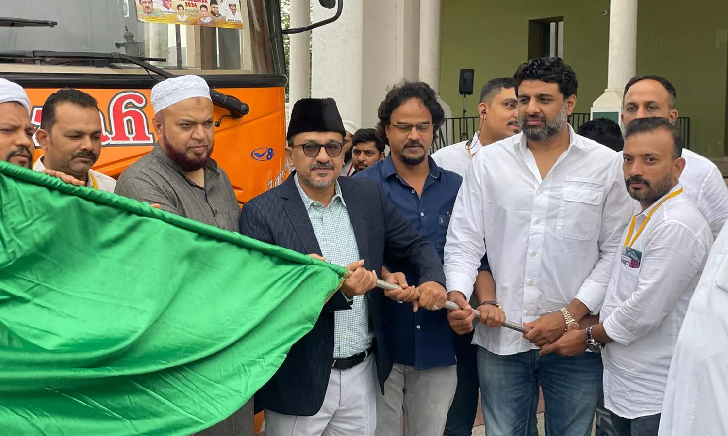 Sadiqali Shihab Thangal in Karnataka Haj Camp flight flagged off