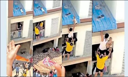 The miraculous escape of the baby who fell from the apartment; The childs mother committed suicide,chennai,coimbatore,latest news,