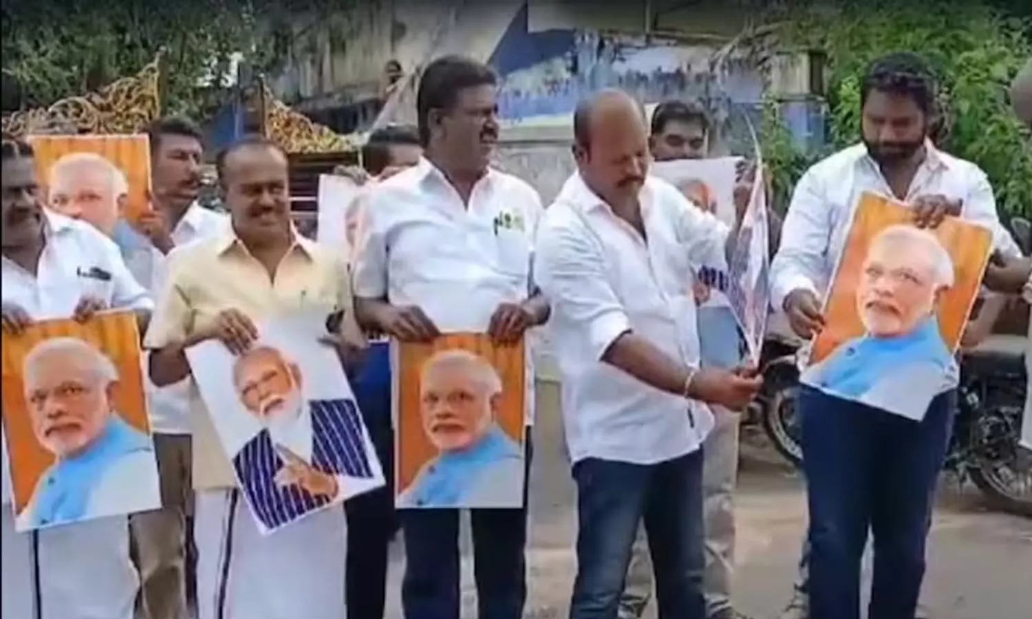DMK holds protest against PMs Puri temple key in Tamil Nadu remark