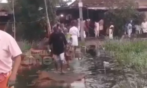 In Thiruvalla, the body of an 80-year-old man was carried across the water