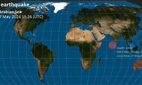 Earthquake in the Arabian Sea,latestnews