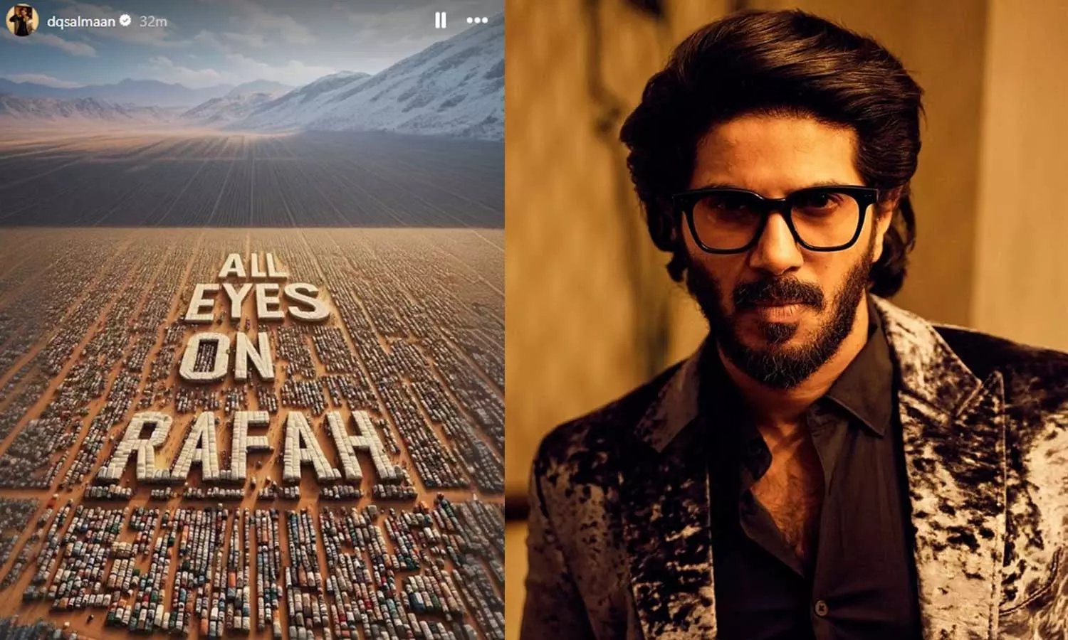 All eyes on Rafah: Dulquer Salmaan in solidarity with the Palestine, Israel attack on Gaza, Rafah attack, Israel,