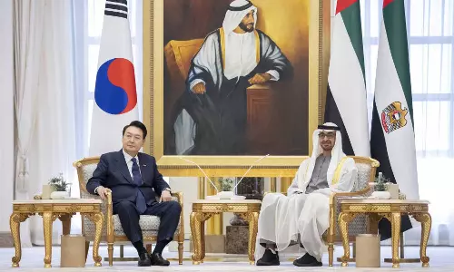 യു.എ.ഇ പ്രസിഡൻറ് ദക്ഷിണ കൊറിയയിൽ; സുപ്രധാന കരാറുകളിൽ ഒപ്പുവെച്ചു