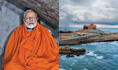 Congress approaches election commission against modis meditation in vivekananda rock kanyakumari