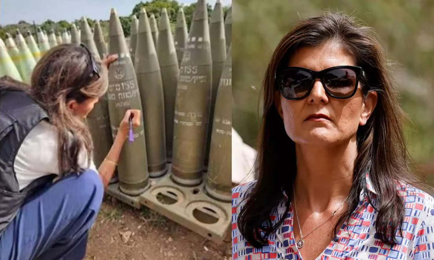 Nikki Haley writes Finish Them on Israeli artillery shell Nikki Haley writes Finish Them on Israeli artillery shell