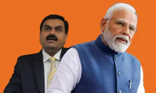 ബി.ജെ.പിക്കൊപ്പം ഇടിഞ്ഞ് സെൻസെക്സും അദാനി ഓഹരികളും