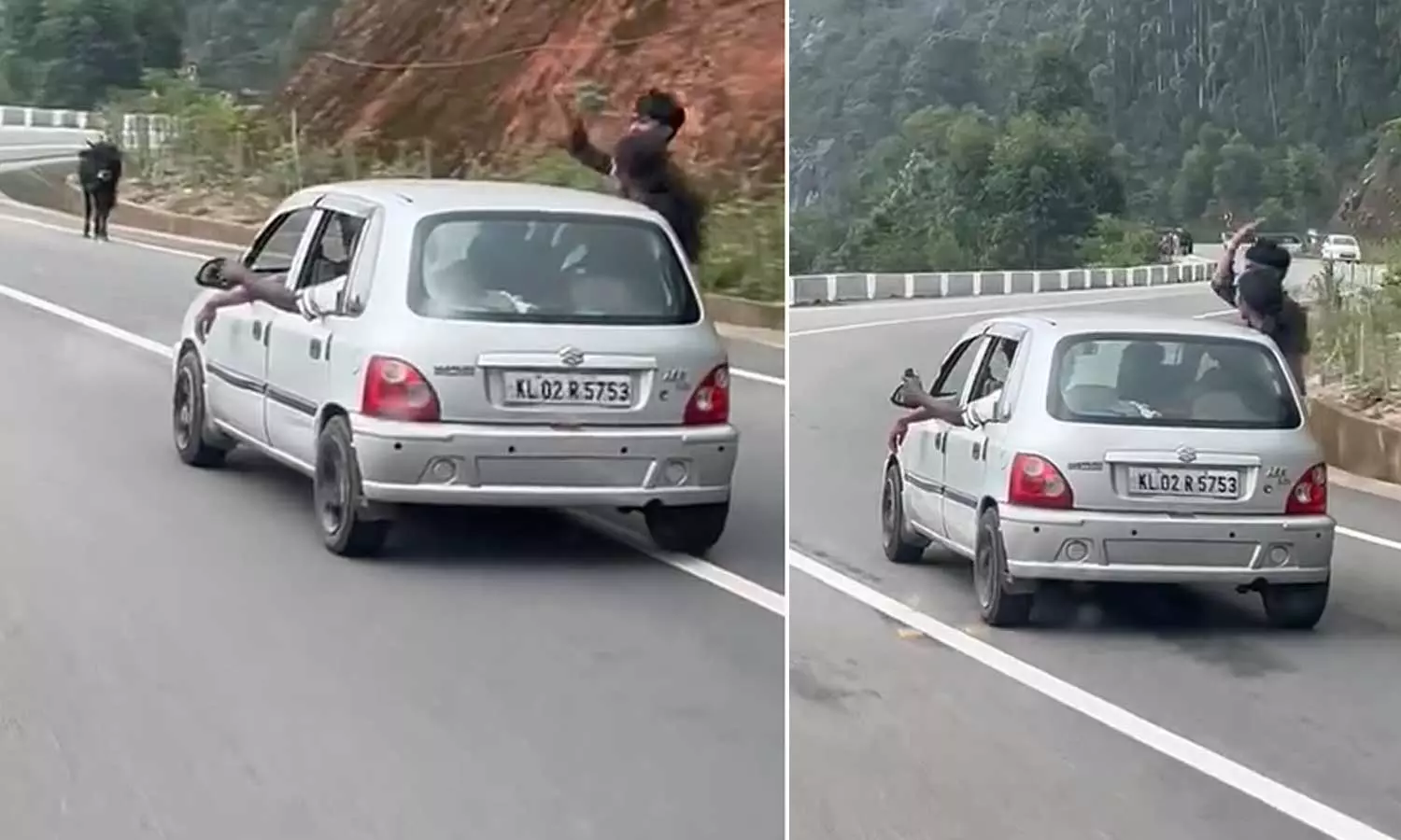 കൈയും തലയും കാറിന് പുറത്തിട്ട് മൂന്നാർ ഗ്യാപ് റോഡിൽ യാത്ര നടത്തിയവർക്ക് മുട്ടൻ പണിയുമായി ആർ.ടി.ഒ കൈയും തലയും കാറിന് പുറത്തിട്ട് മൂന്നാർ ഗ്യാപ് റോഡിൽ യാത്ര നടത്തിയവർക്ക് മുട്ടൻ പണിയുമായി ആർ.ടി.ഒ