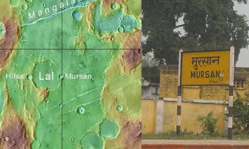 Two new craters on Mars named after towns in UP