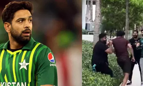 Arent you Indian; Pak pacer Harris Rauf tried to attack the fan who made fun of him Arent you Indian; Pak pacer Harris Rauf tried to attack the fan who made fun of him