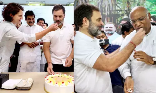 Rahul Gandhi celebrated 54th birthday at Congress headquarters Rahul Gandhi celebrated 54th birthday at Congress headquarters