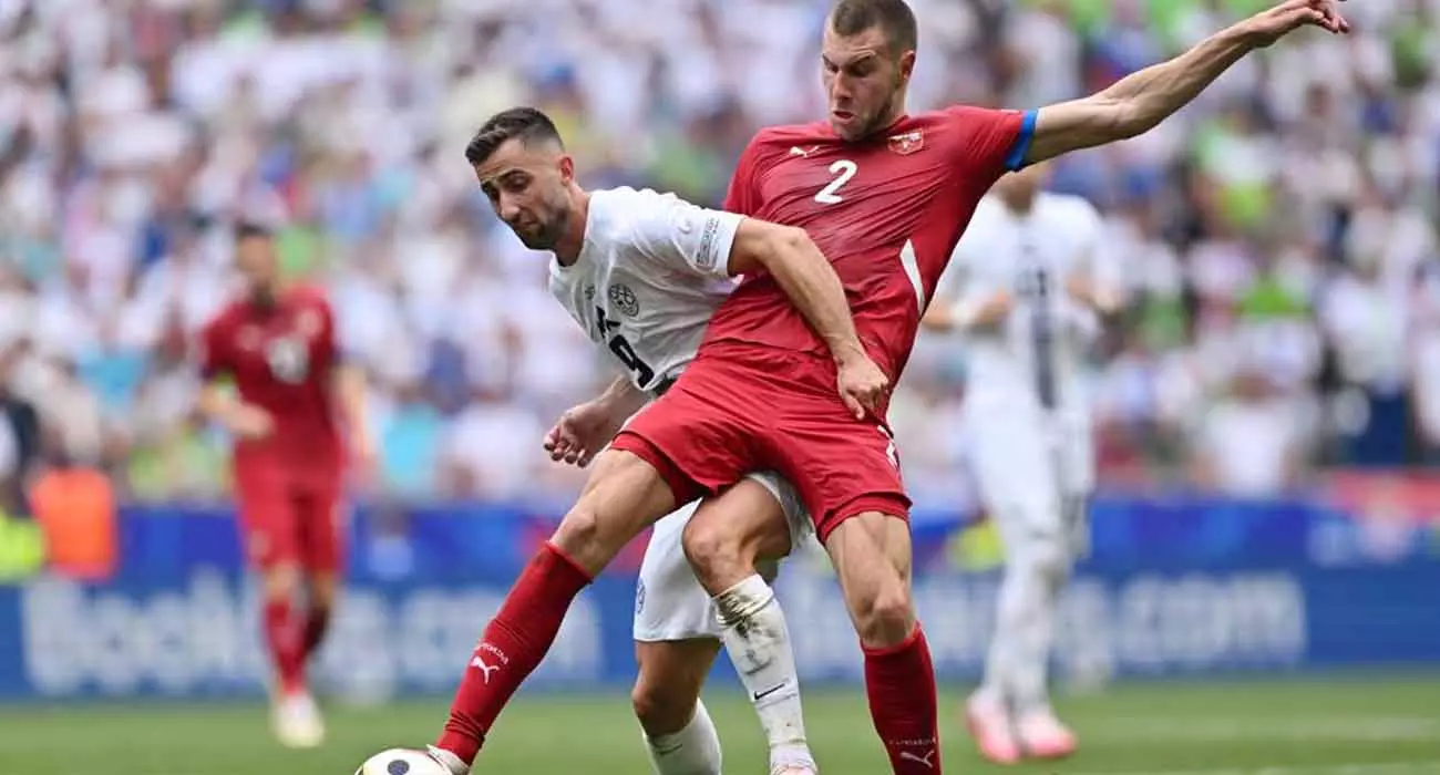 യൂറോയിൽ ലാസ്റ്റ്മിനിറ്റ് ഡ്രാമ; സ്ലൊവേനിയയെ സമനിലയിൽ പിടിച്ച് സെർബിയ