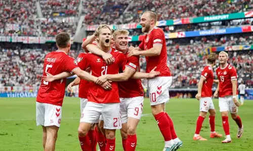 അത്യുഗ്രൻ ഗോളുമായി ഹ്യൂൽമൺഡ്; ഇംഗ്ലണ്ടിനെ മാർക്ക് ചെയ്ത് ഡെൻമാർക്ക്