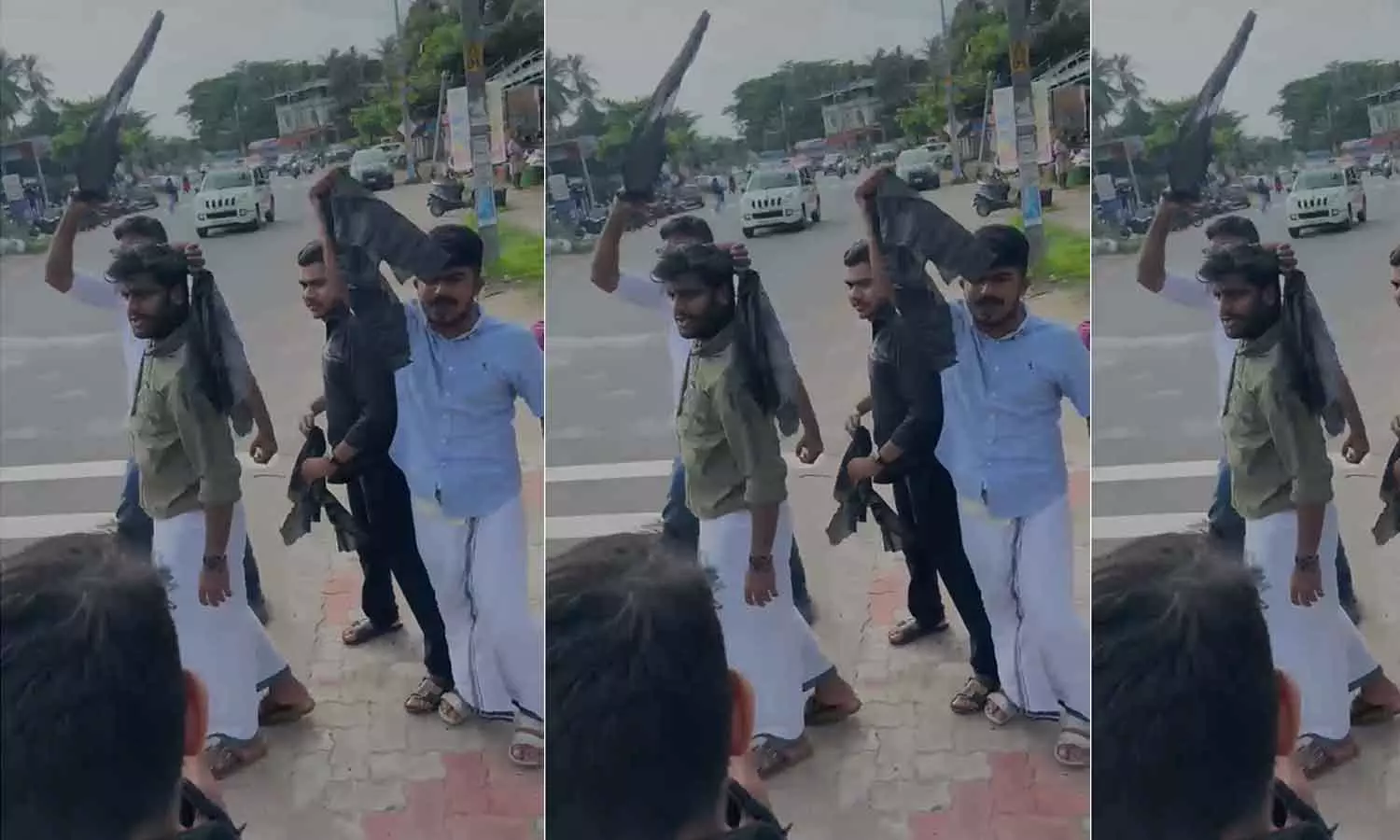 MSF Black flag protest against chief minister