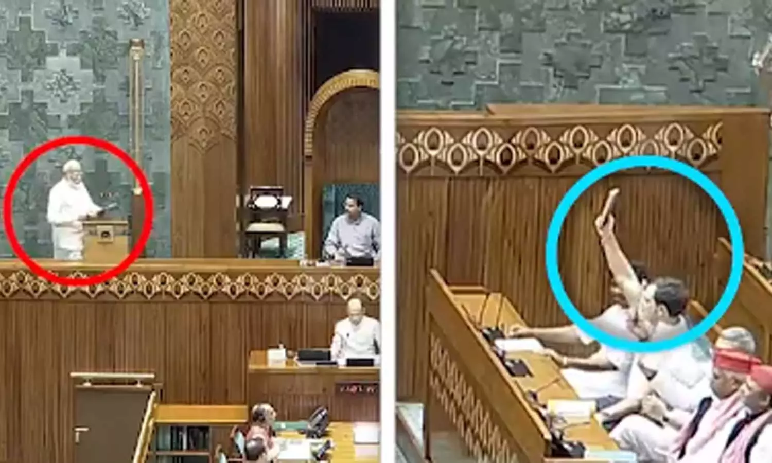 മോദി സത്യപ്രതിജ്ഞ ചെയ്യാനെത്തിയപ്പോൾ ഭരണഘടന ഉയർത്തിപ്പിടിച്ച് പ്രതിപക്ഷം മോദി സത്യപ്രതിജ്ഞ ചെയ്യാനെത്തിയപ്പോൾ ഭരണഘടന ഉയർത്തിപ്പിടിച്ച് പ്രതിപക്ഷം