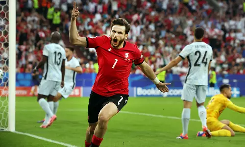 പോര്‍ച്ചുഗലിനെ തോല്‍പ്പിച്ച ക്രിസ്റ്റ്യാനോ ഫാന്‍ ബോയ്; ജോര്‍ജിയയുടെ ഹീറോ