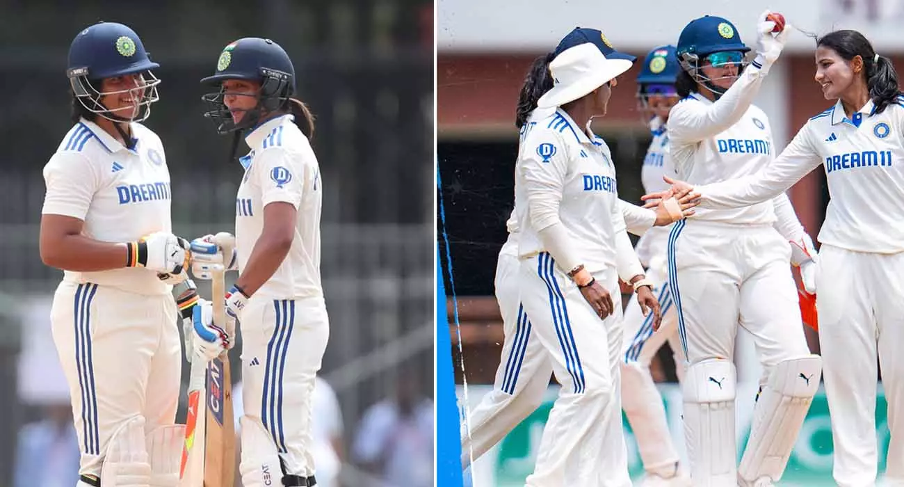 ടെസ്റ്റ് ക്രിക്കറ്റിൽ ഉയർന്ന ടീം ടോട്ടൽ; ചരിത്രത്തിലേക്ക് ബാറ്റുവീശി ഇന്ത്യൻ വനിതകൾ