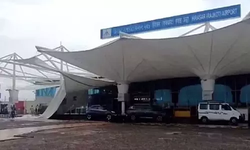 rajkot airport canopy collapsed