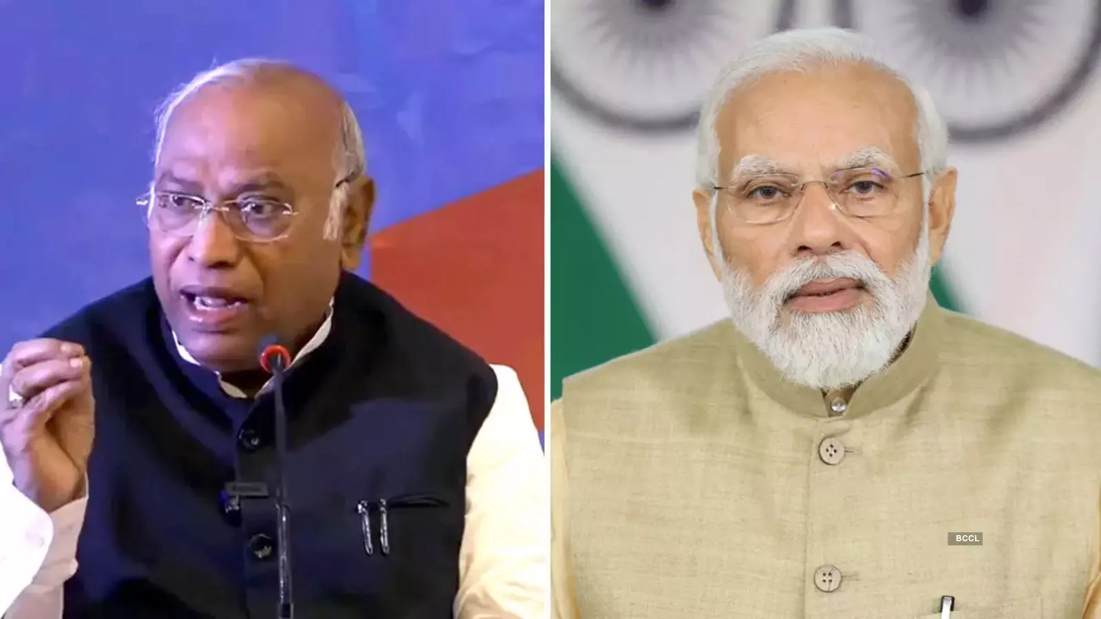 kharge vs modi