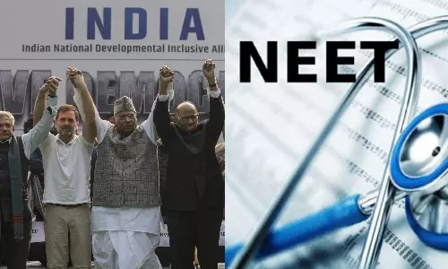 Action should be taken on NEET irregularities; Opposition protest in front of Parliament,india allaiance,latest news,നീറ്റ് ക്രമക്കേടിൽ നടപടി വേണം; പാർലമെന്റിന് മുൻപിൽ പ്രതിപക്ഷ പ്രതിഷേധം