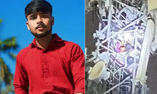 വൈറലാകാൻ മൊബൈൽ ടവറിന് മുകളിൽ കയറി, ആൾക്കൂട്ടം കണ്ടപ്പോൾ സുഹൃത്ത് ഓടിരക്ഷപ്പെട്ടു; യൂട്യൂബറെ രക്ഷപ്പെടുത്തിയത് അഞ്ചുമണിക്കൂറിന് ശേഷം
