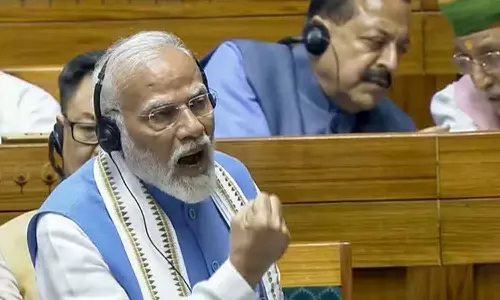 Modis Jibe at opposition in loksabha