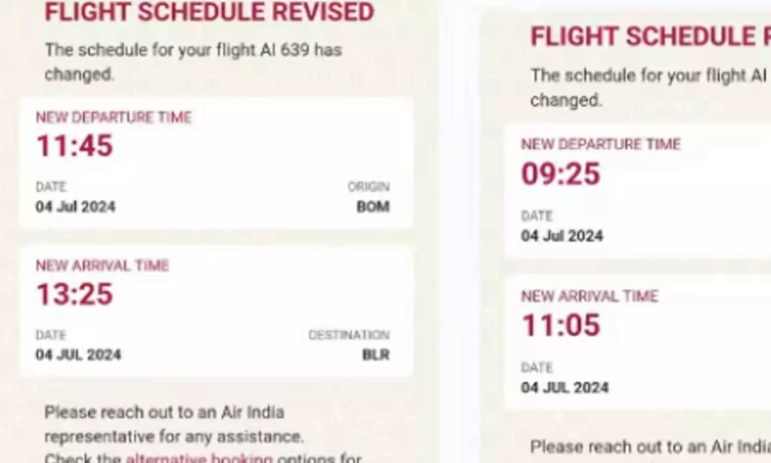 Air India passenger misses flight after last-minute reschedule Air India passenger misses flight after last-minute reschedule