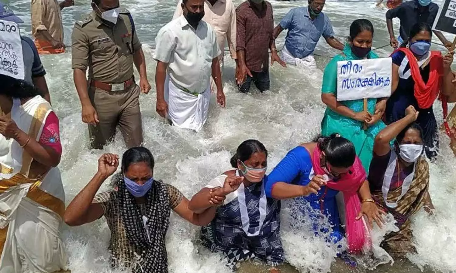 Chellanam residents to block highway demanding steps to contain sea erosion Chellanam residents to block highway demanding steps to contain sea erosion