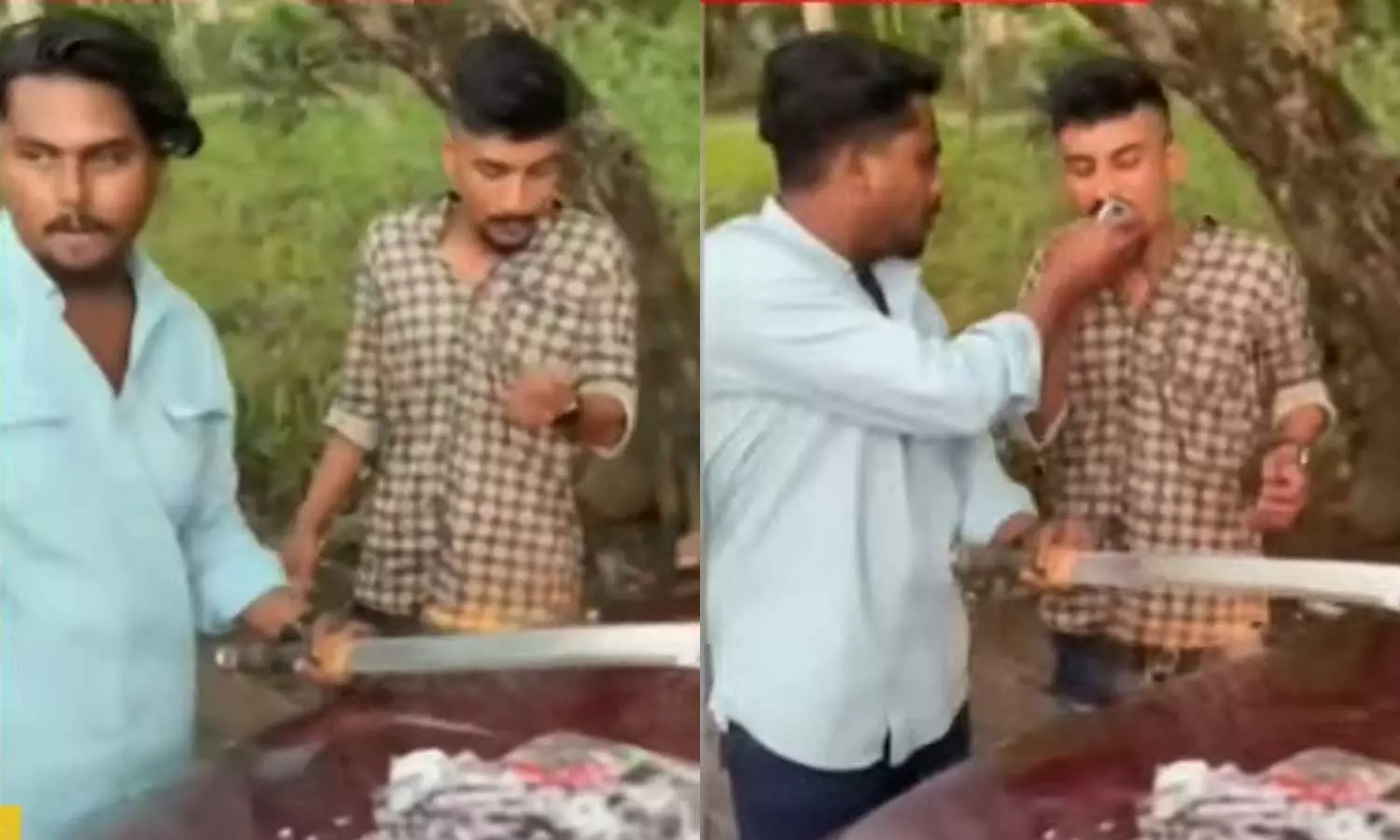 Police investigation into celebrating birthday with a sword