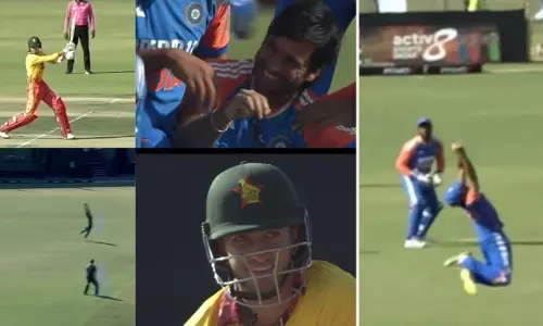 അമ്പമ്പോ എന്തൊരു ക്യാച്ച്; ഫീൽഡിങിൽ വിസ്മയിപ്പിച്ച് വീണ്ടും ബിഷ്‌ണോയ്-വീഡിയോ