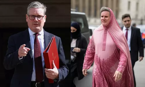 പിങ്ക് പര്‍ദയില്‍ തെരുവിലൂടെ നടക്കുന്ന ബ്രിട്ടീഷ് പ്രധാനമന്ത്രി കെയര്‍ സ്റ്റാര്‍മര്‍; ചിത്രത്തിനു പിന്നിലെ യാഥാര്‍ഥ്യമെന്ത്?