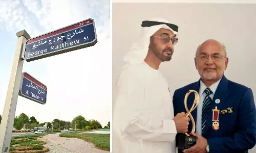 A street in Abu Dhabi is known in the name of a Malayali; UAE honors Pathanamthitta native Dr. George Mathew