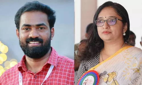 DYFI Kerala state secretary VK Sanoj supports Divya S Iyer in cyber attack, cyber congress, Vizhinjam port