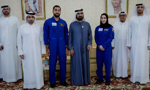 MBZ-SAT satellite launch; The ruler of Dubai assessed the preparations MBZ-SAT satellite launch; The ruler of Dubai assessed the preparations