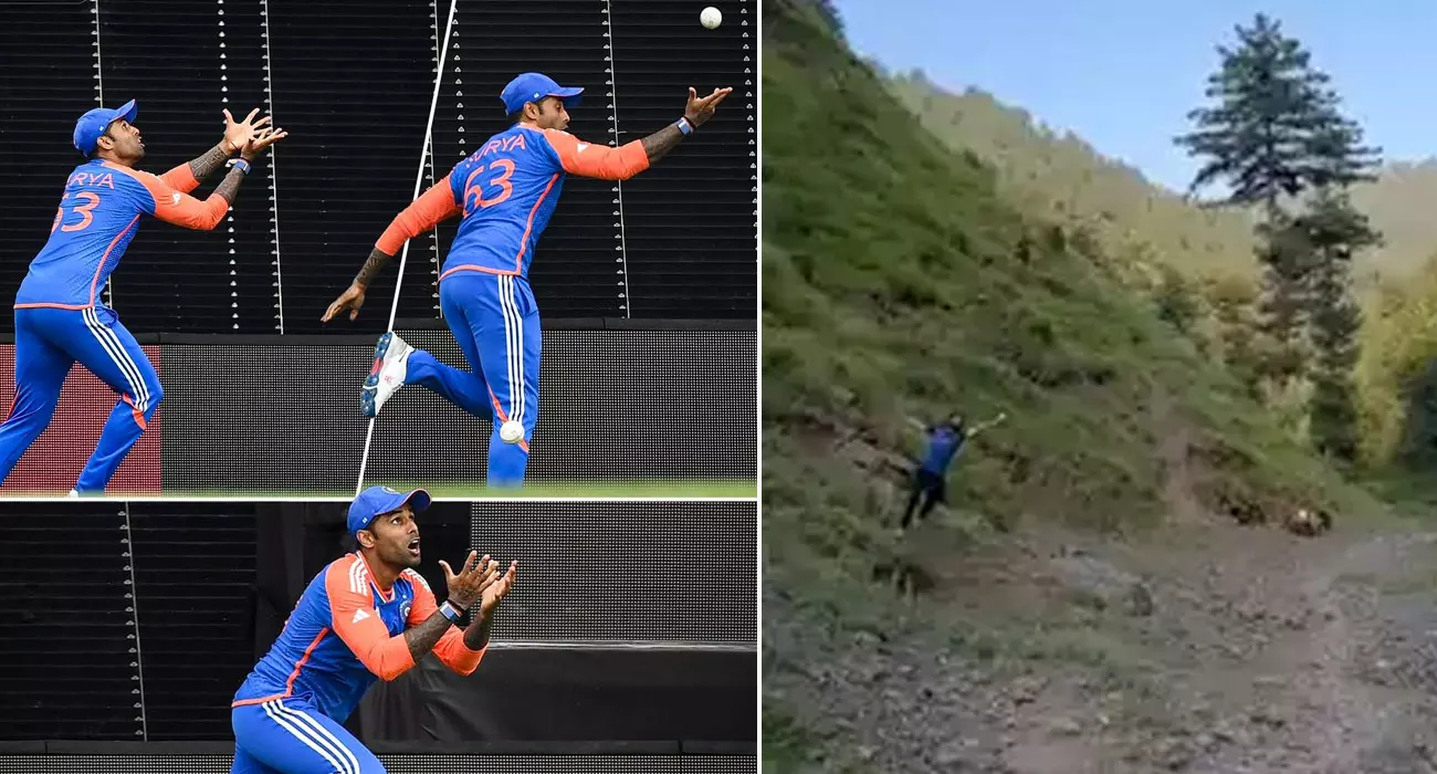 താഴ്വരയിൽ സൂര്യകുമാർ സ്റ്റൈൽ ക്യാച്ച്; പാക് ക്രിക്കറ്ററുടെ ഫീൽഡിങ് പ്രകടനം വൈറൽ- വീഡിയോ താഴ്വരയിൽ സൂര്യകുമാർ സ്റ്റൈൽ ക്യാച്ച്; പാക് ക്രിക്കറ്ററുടെ ഫീൽഡിങ് പ്രകടനം വൈറൽ- വീഡിയോ