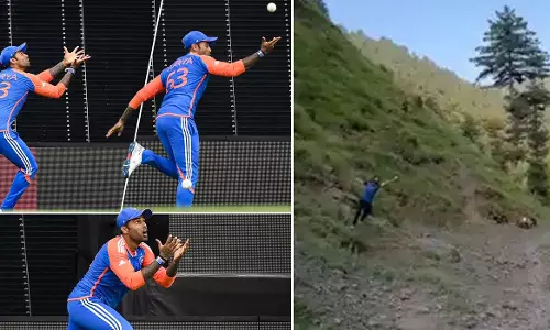 താഴ്വരയിൽ സൂര്യകുമാർ സ്റ്റൈൽ ക്യാച്ച്; പാക് ക്രിക്കറ്ററുടെ ഫീൽഡിങ് പ്രകടനം വൈറൽ- വീഡിയോ താഴ്വരയിൽ സൂര്യകുമാർ സ്റ്റൈൽ ക്യാച്ച്; പാക് ക്രിക്കറ്ററുടെ ഫീൽഡിങ് പ്രകടനം വൈറൽ- വീഡിയോ