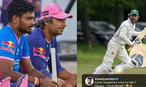 It is a dream, Sangakkara played with my bat;  Sanjus reply went viral