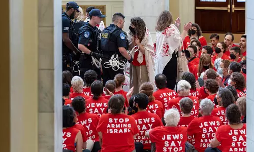 Protest In US Congress Building Against Benjamin Netanyahus Visit