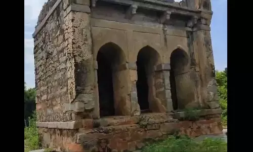 Bajrang Dal protests against reconstruction of Moinabad mosque Bajrang Dal protests against reconstruction of Moinabad mosque