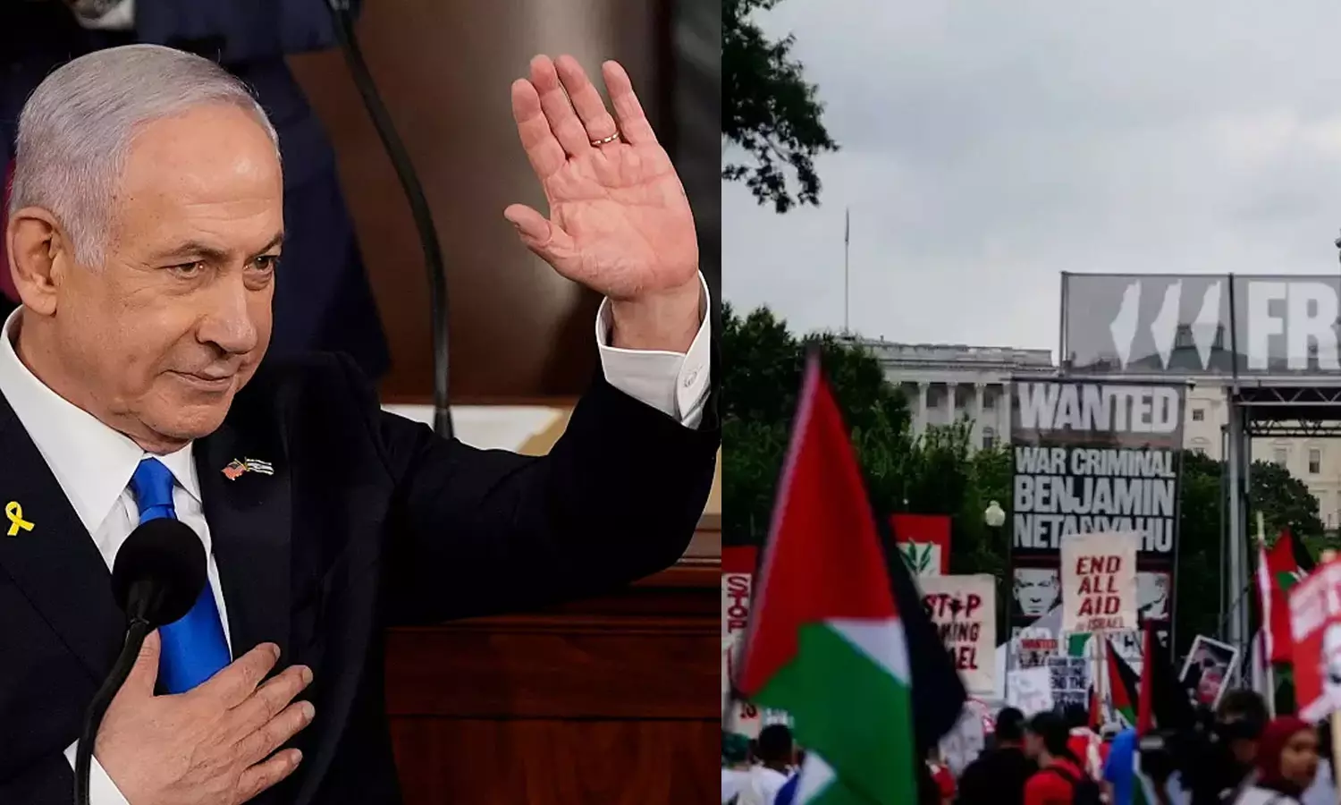 വെടിനിർത്തൽ കരാറിൽ മൗനം പാലിച്ച് അമേരിക്കൻ കോൺഗ്രസിൽ നെതന്യാഹു; പ്രക്ഷോഭകർ ഇറാൻ പിന്തുണയുള്ള വിഡ്ഢികളെന്ന് പരിഹാസം വെടിനിർത്തൽ കരാറിൽ മൗനം പാലിച്ച് അമേരിക്കൻ കോൺഗ്രസിൽ നെതന്യാഹു; പ്രക്ഷോഭകർ ഇറാൻ പിന്തുണയുള്ള വിഡ്ഢികളെന്ന് പരിഹാസം