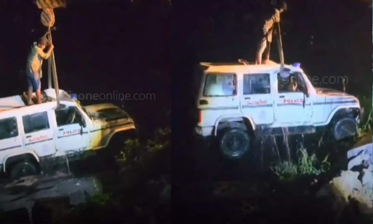 Thiruvananthapuram ,police jeep,latest malayalam news,പൊലീസ് ജീപ്പ് പുഴയിലേക്ക് മറിഞ്ഞു,തിരുവനന്തപുരം,പേട്ട പൊലീസ് Thiruvananthapuram ,police jeep,latest malayalam news,പൊലീസ് ജീപ്പ് പുഴയിലേക്ക് മറിഞ്ഞു,തിരുവനന്തപുരം,പേട്ട പൊലീസ്