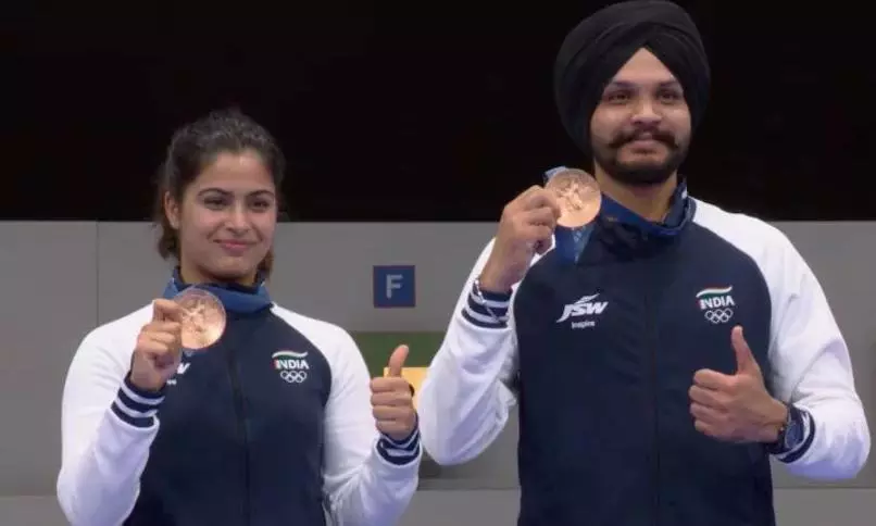 Manu Bhaker, Sarabjot Singh