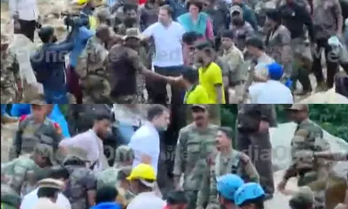 Rahul Gandhi visits disaster area Rescue operations assessed