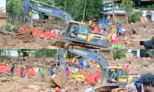 searching operation in a place where got thermal image radar signal in mundakai