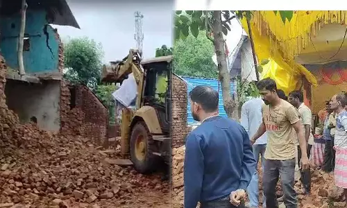 Madhya Pradesh, Wall Collapse,Sagar ,മധ്യപ്രദേശ്,ക്ഷേത്രമതില്‍ തകര്‍ന്ന് വീണു,സാഗര്‍ അപകടം