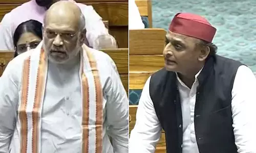 സ്പീക്കറുടെ അധികാരം കവരാന്‍ ശ്രമം, നിങ്ങള്‍ക്ക് വേണ്ടിയും ഞങ്ങള്‍ പോരാടേണ്ടി വരും: സഭയില്‍ പോരടിച്ച് അഖിലേഷും അമിത് ഷായും