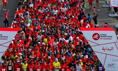 Doha Marathon: Traffic control on the Corniche, the race venue