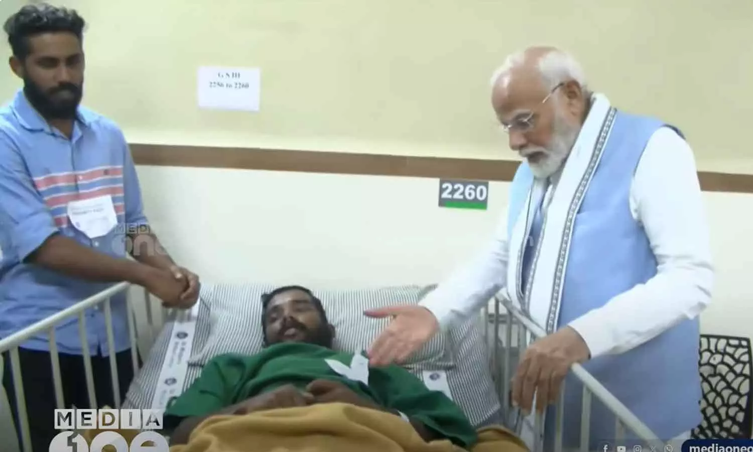 PM visit Arun who survived Mundakkai landslide PM visit Arun who survived Mundakkai landslide