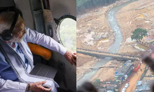 PM Narendra Modi conducts aerial observation of Wayanad landslide disaster area; Visits Chooralmala by road, Mundakkai landslide