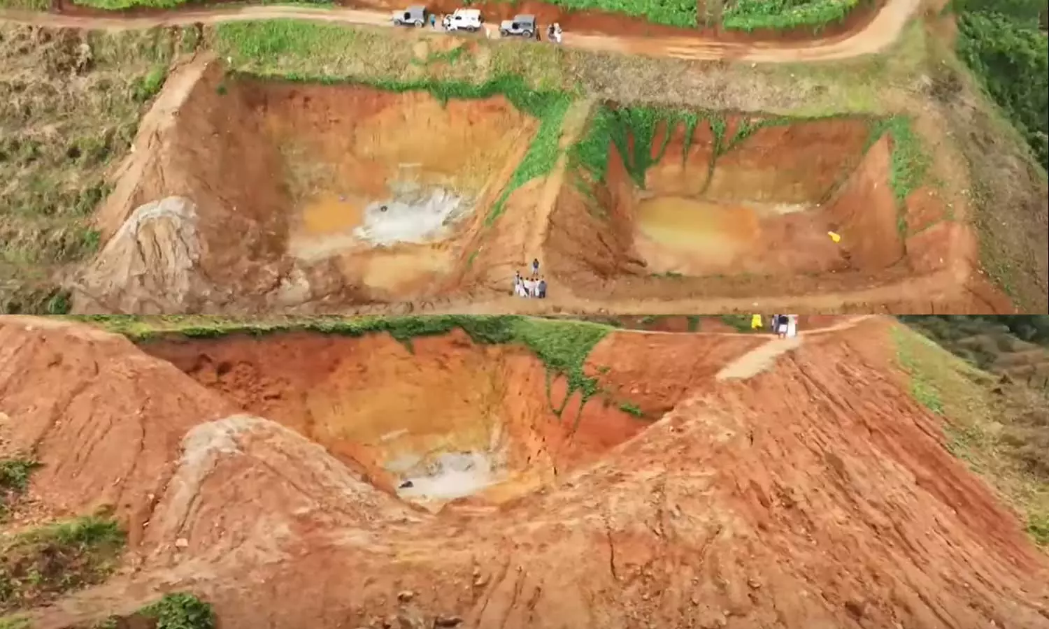 Huge illegal water reservoirs on hilltops in Karuwarakund Collectors order to fill